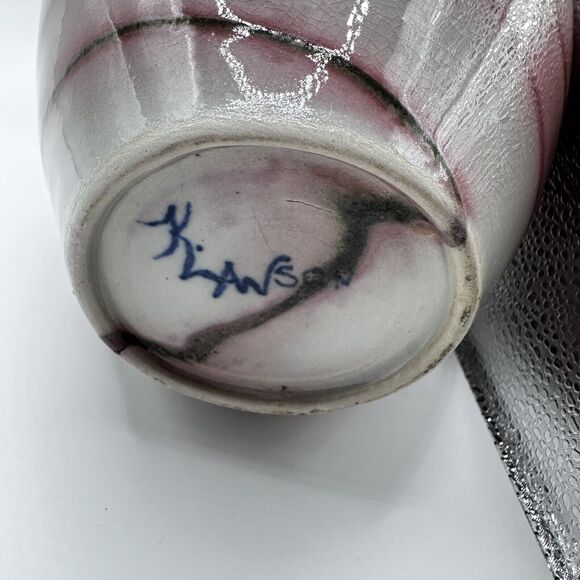 Vintage Vase Contemporary 80s - 90s Art Pottery Large 10 in x 6 In Hand Signed - Picture 7 of 11